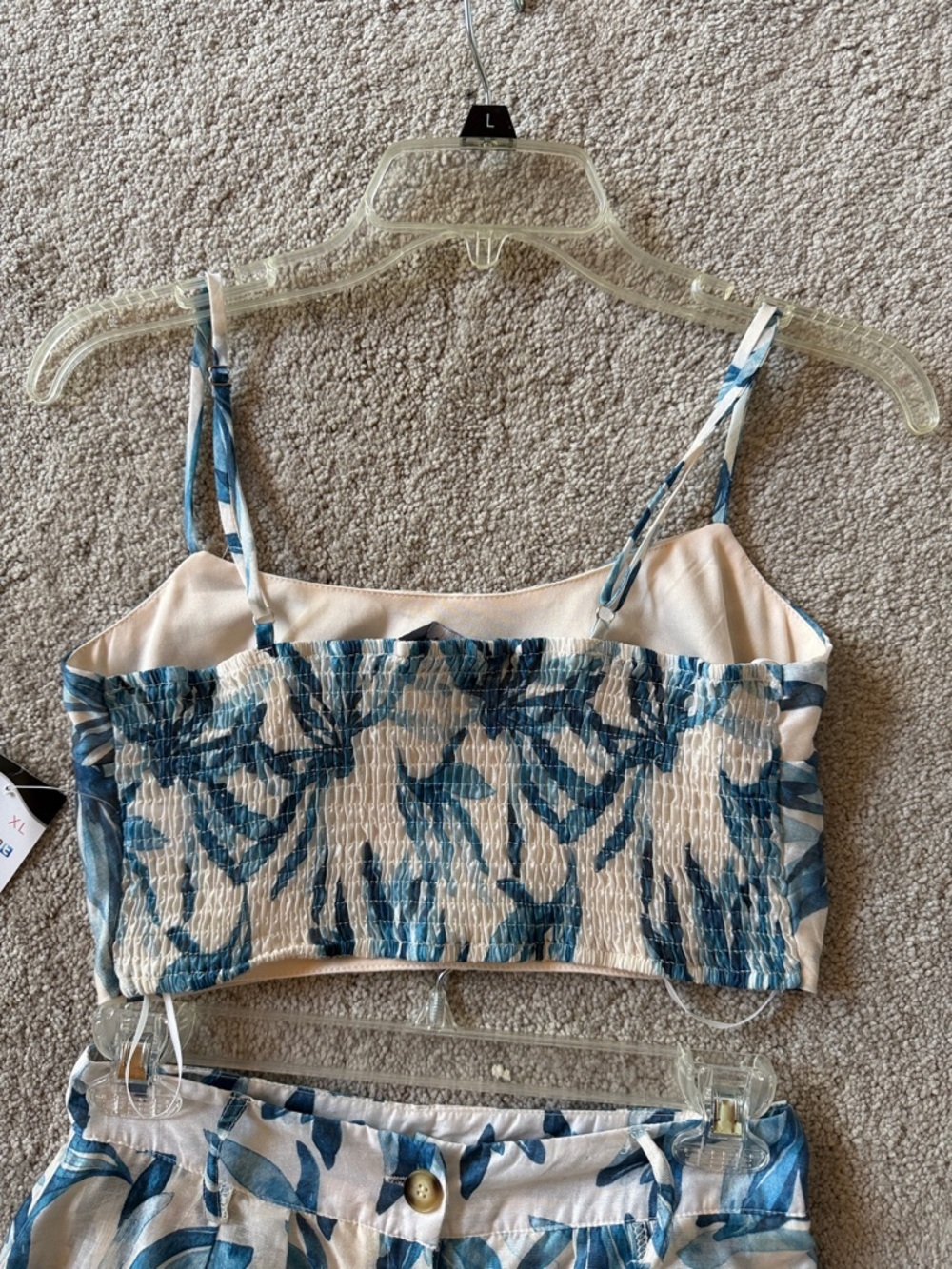 Aakaa Tropical Bra Top & High Waisted Wide Leg Pants Size Small NWT - Picture 8 of 14